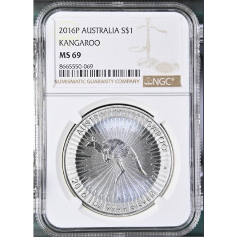 2016P Australia Kangaroo S$1 NGC MS 69