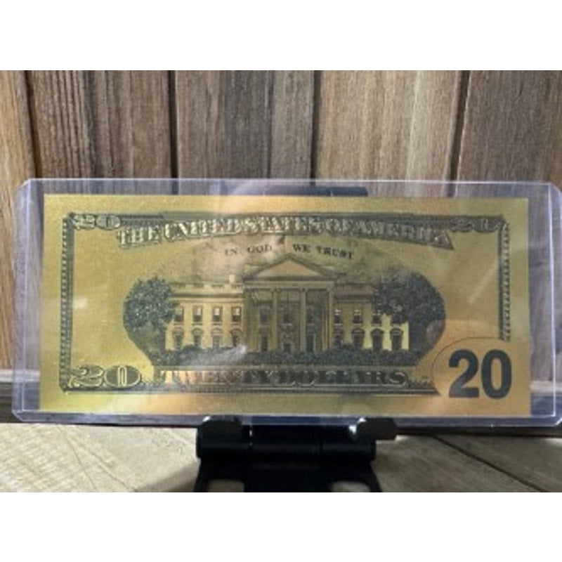 24K Gold Foil Note Collection ~ 2-$100.00, 1-$20.00, 1-$5.00, & 1-$1.00