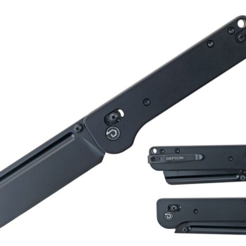 DEFCON ~ 7.5″ Pivot Lock Aluminum Folding Knife - Black ~ TD022BK