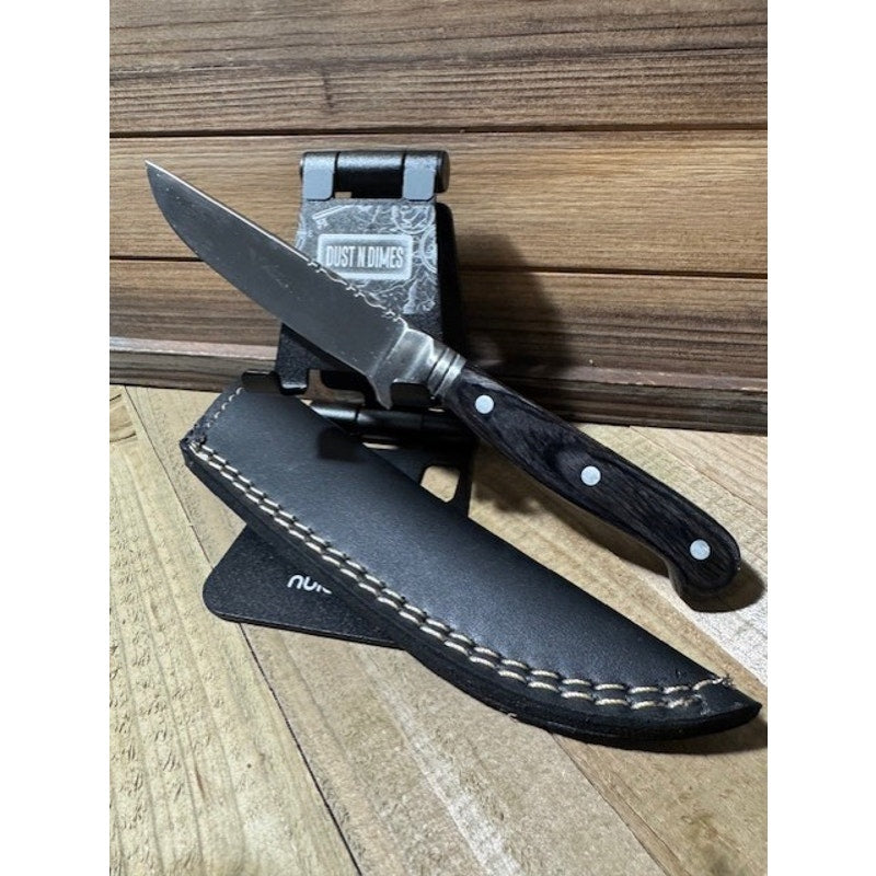 Beautiful Damascus Blade ~ Pakkawood Grip ~ w/Sheath