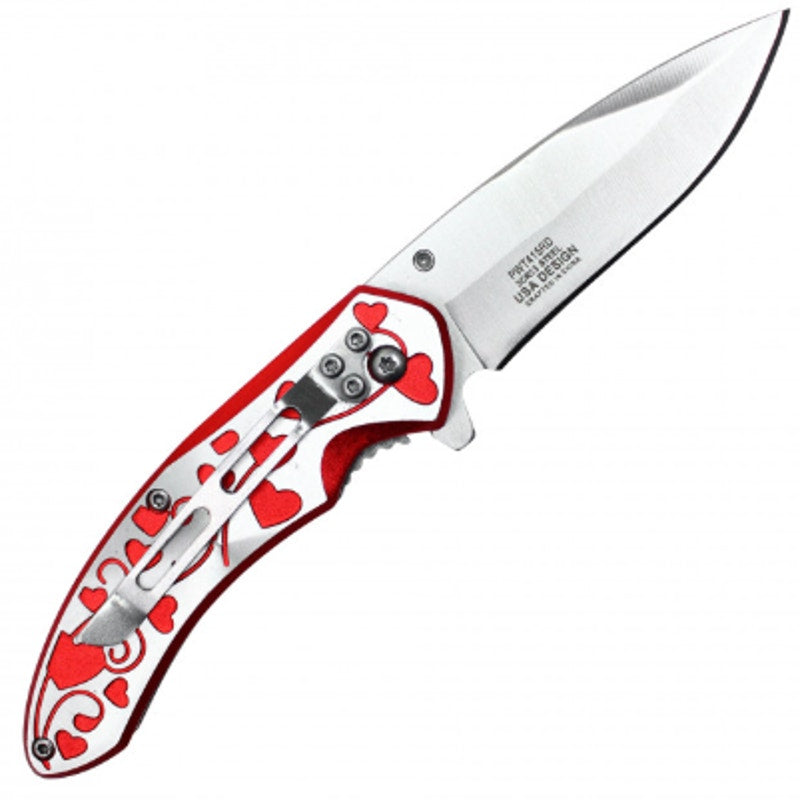 Wartech Hearts Spring Assisted Pocket Knife
