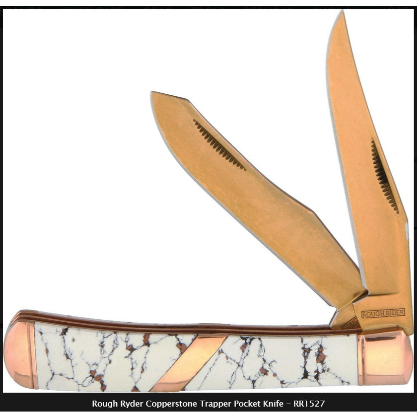 Rough Ryder Copperstone Trapper Pocket Knife - RR1527