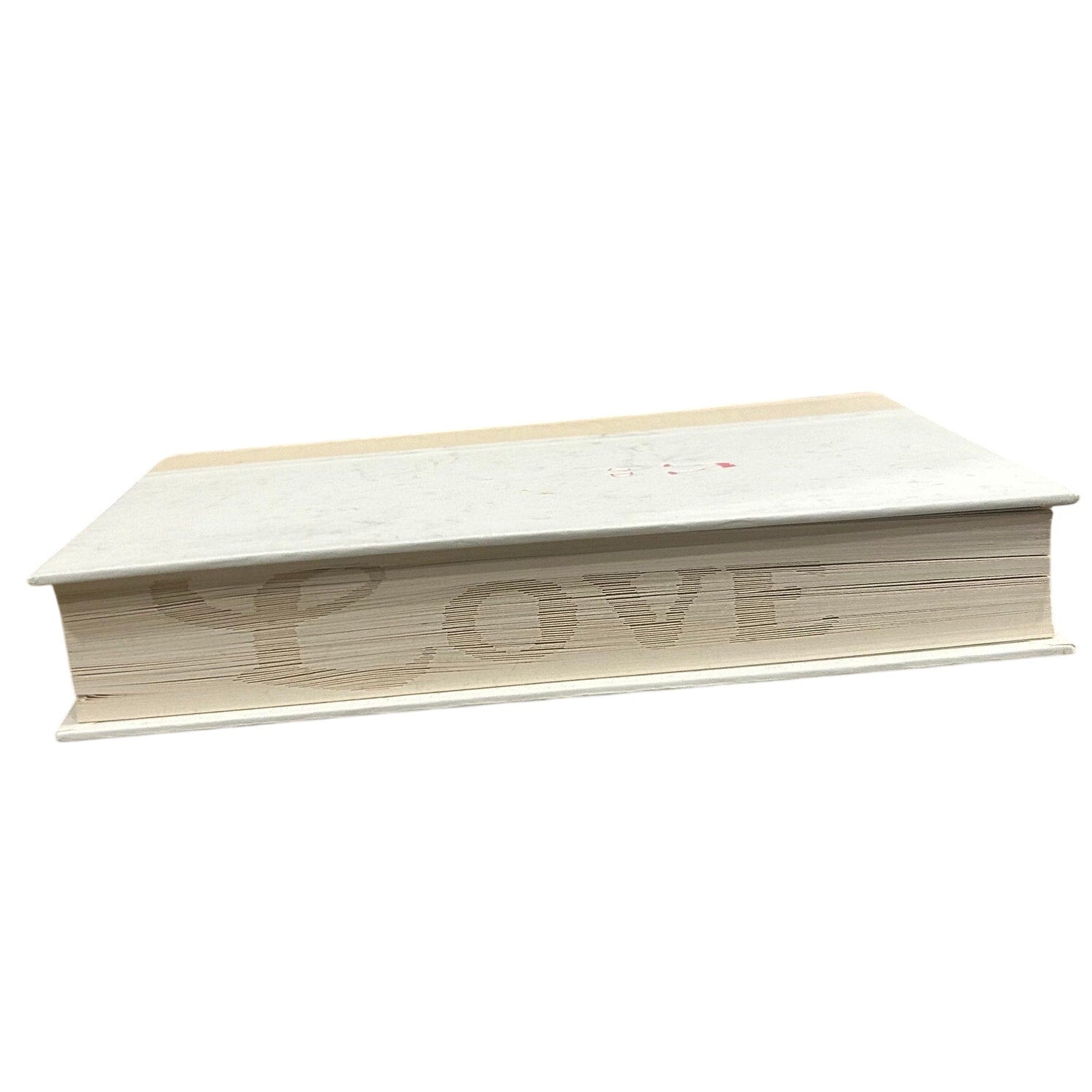 Handcrafted Upcycled ~ Folded Book Art ~ Love