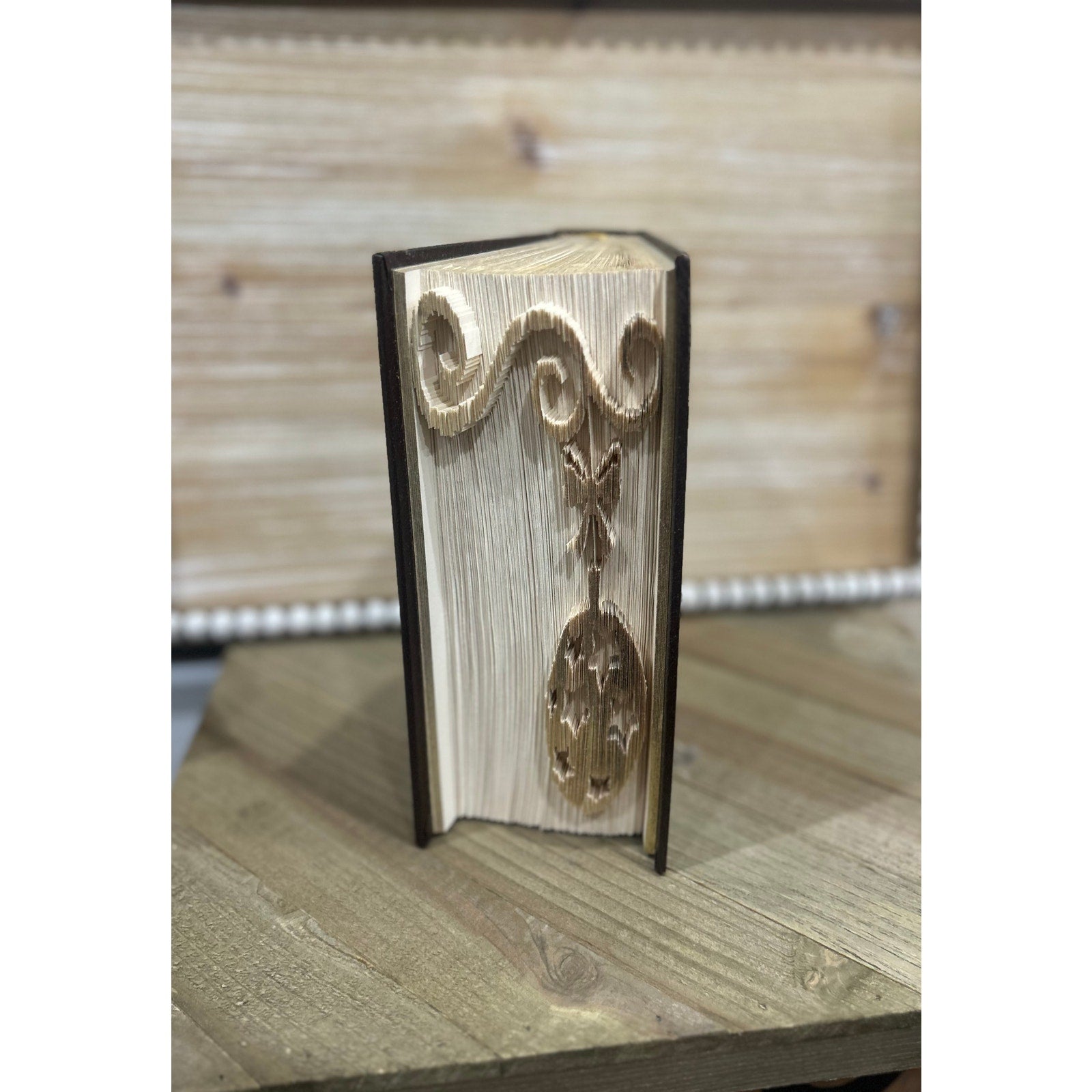Handcrafted Upcycled ~ Folded Book Art ~ Christmas Ornament