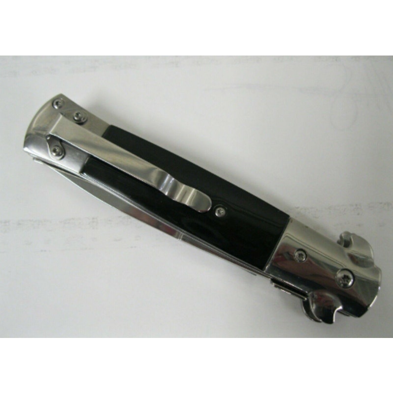 THE 96 BAY 9" FOLDING ASSISTED OPEN STILETTO~STAINLESS STEEL BLADE
