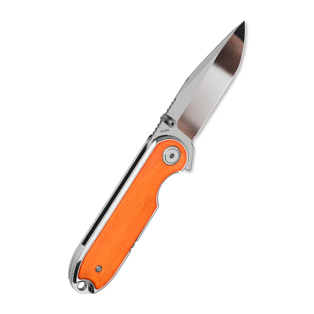 QSP ~ Nebula Knife ~ Orange Bone 14C28N Mirror Polish ~ QS168-D