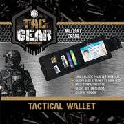 Tac Gear ~ Canvas Snap Wallet ~ Cash/Card/ID ~ Military Grade ~ Black or Camo