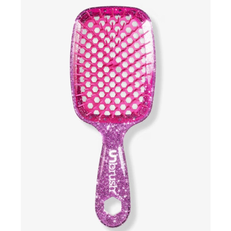 UNbrush ~ Detangler Hair Brush ~ Glitter Collection ~ Glitter Rose Quartz Pink