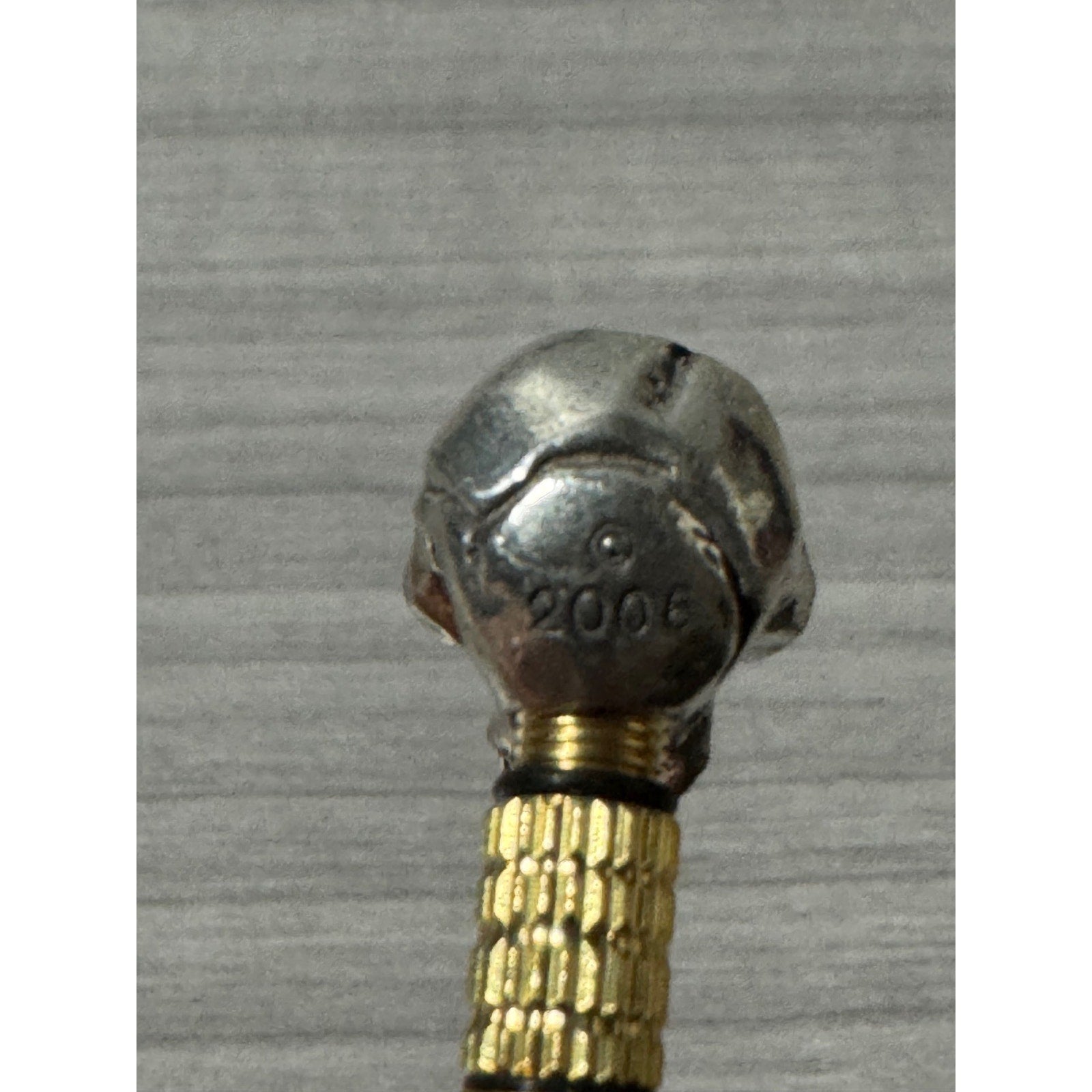 2006 Emerson Pewter Skull Lanyard Bead