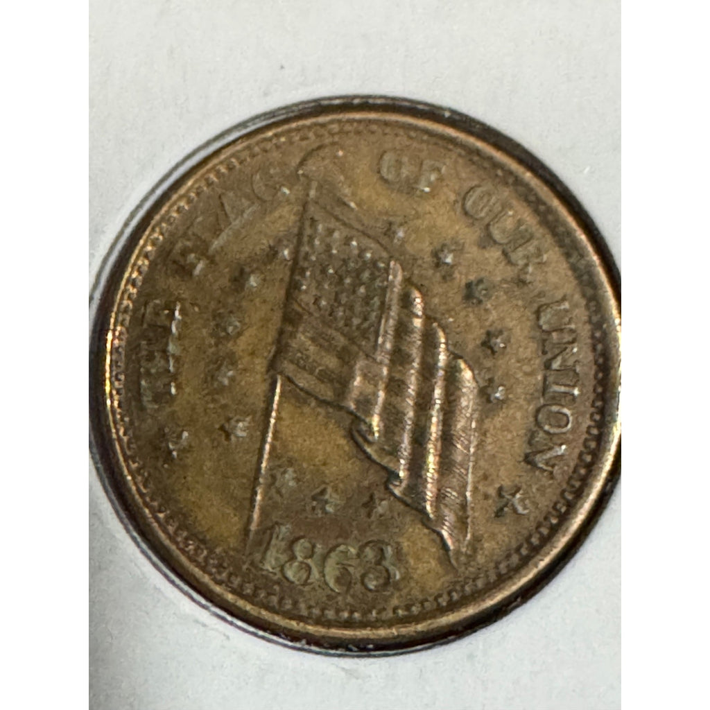 1863 CIVIL WAR TOKEN ~ F-206/320 a