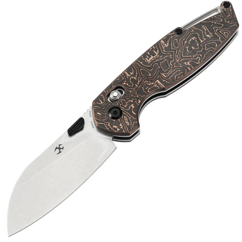 Kansept ~ Model 6 Crossbar Lock Knife ~ Copper Carbon Fiber Handle ~ K1022V2