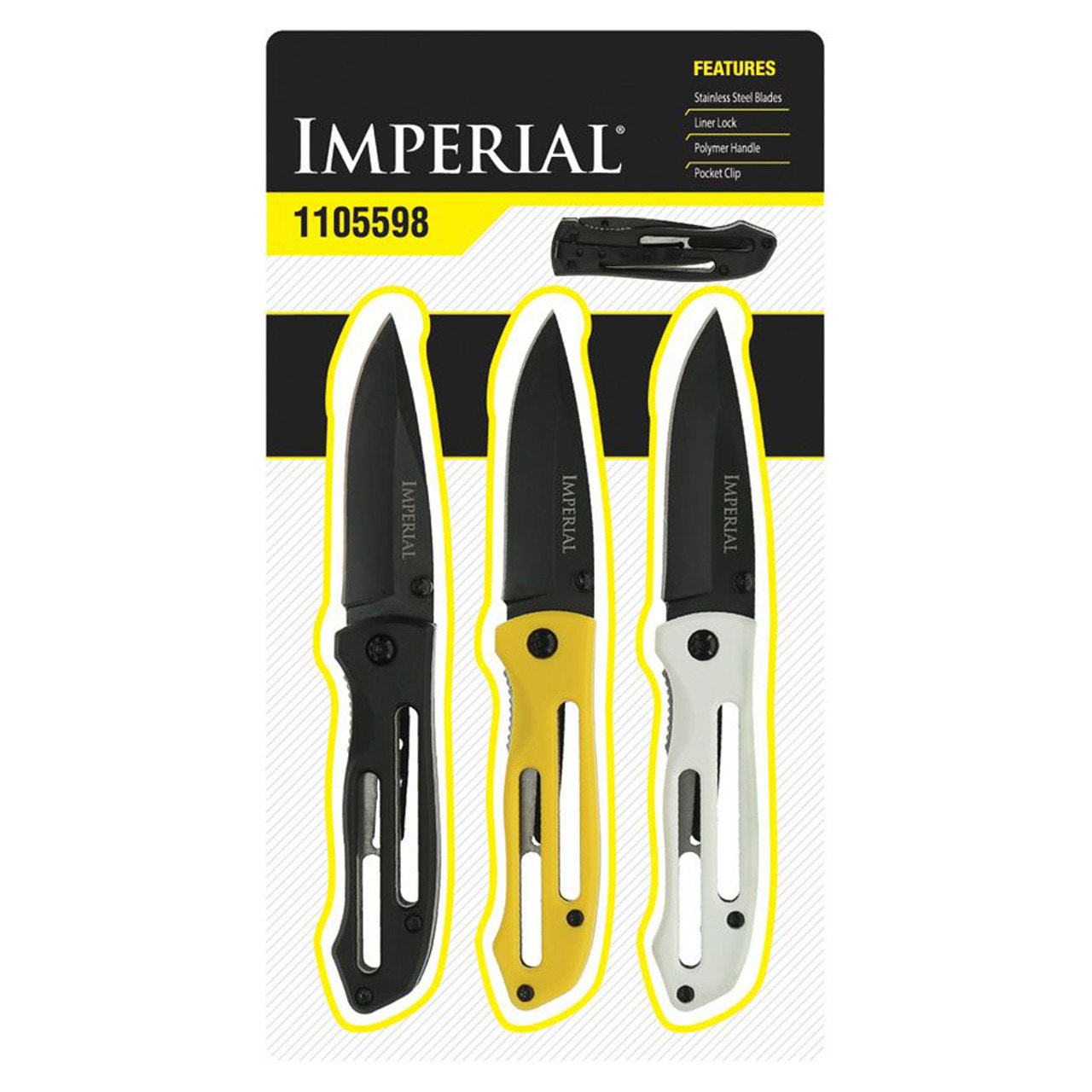 Imperial ~ 3 Pack Assorted Colors ~ Clam Pack 1105598