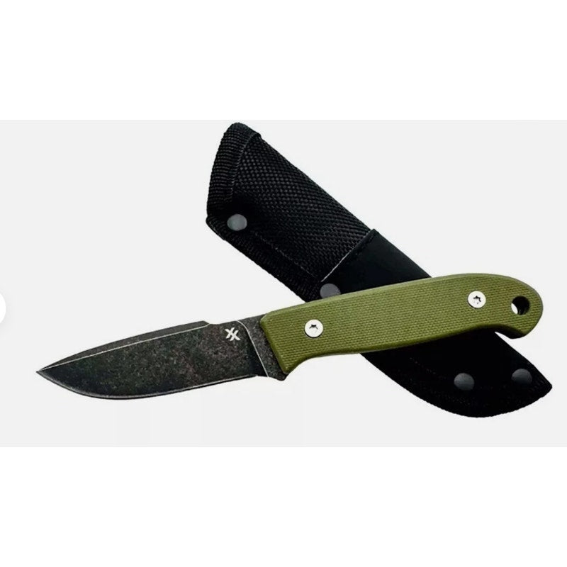 Double X Knives Bush Baby Knife 2.75" D2 Fixed Blade G10 Handle with Sheath