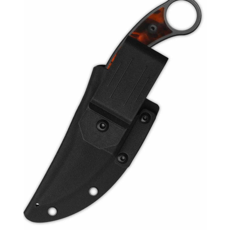 QSP Viper Fixed Blade Knife Tortoise Resin Handle