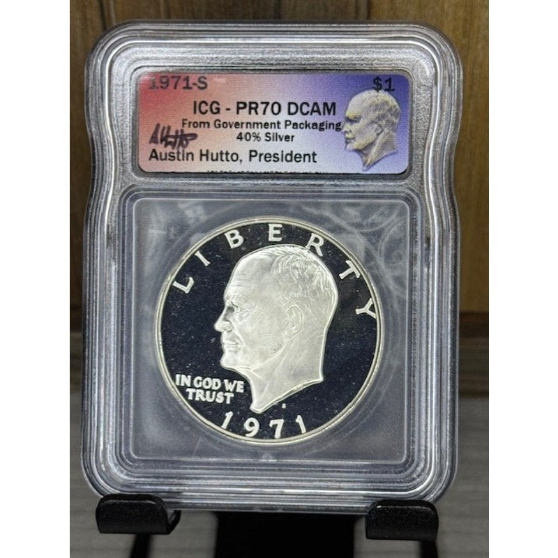 1971-S ~ Eisenhower S$1 ~ ICG PR70 DCAM