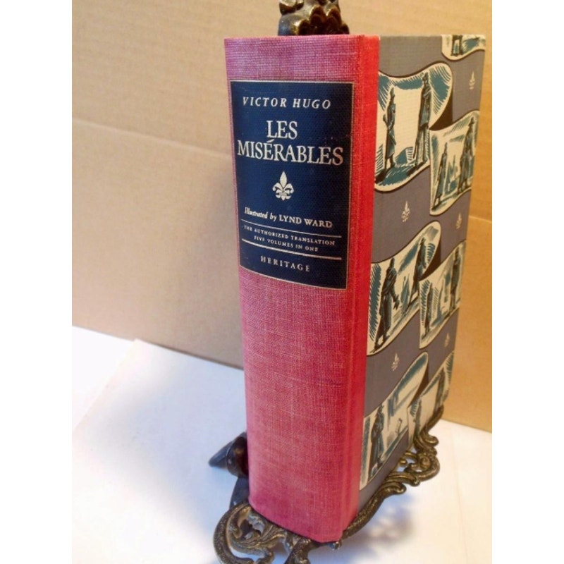Les Miserables Victor Hugo Heritage~Five Volumes in ONE Book~Lynd Ward Illustrat