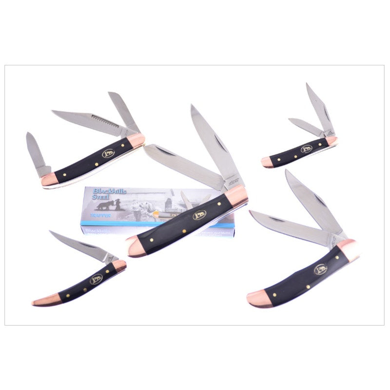Black Hills Copper Buffalo 5pc Folding Knife Set