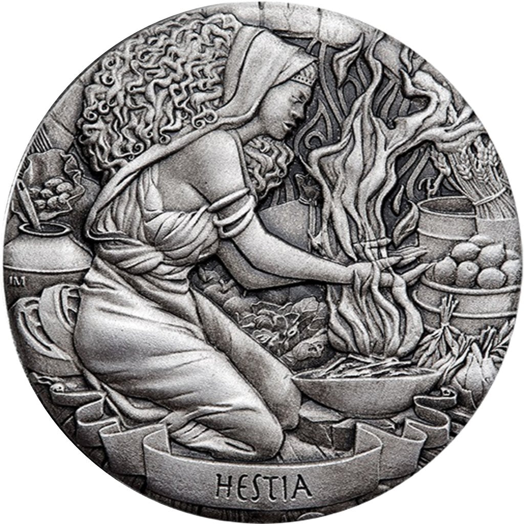 2017 $2 Hestia Antique Finish High Relief (Regular Strike)