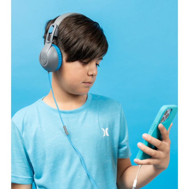 JLab's JBuddies ~ Studio 2 ~ Wired KIDS Headphones ~ Gray/Blue
