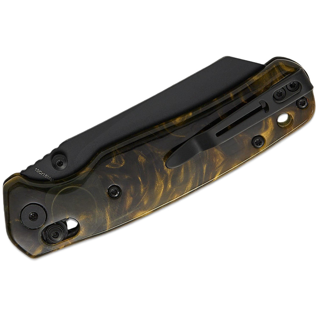 Bestechman ~ Cicada Wing ~ Crossbar Lock Knife ~ Brown Resin/Black ~ BMK06S