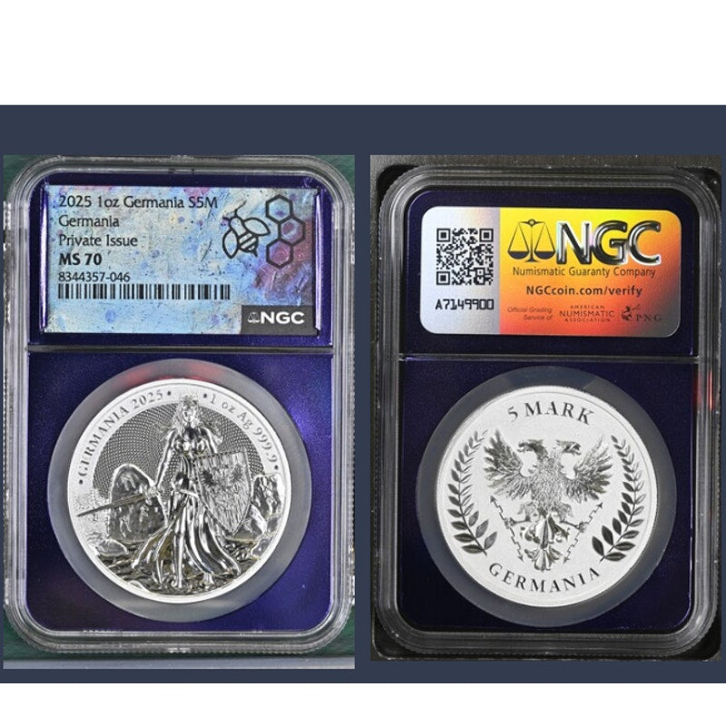 2025 1oz S5M Germania ~ Germania ~ Private Issue ~ NGC MS 70
