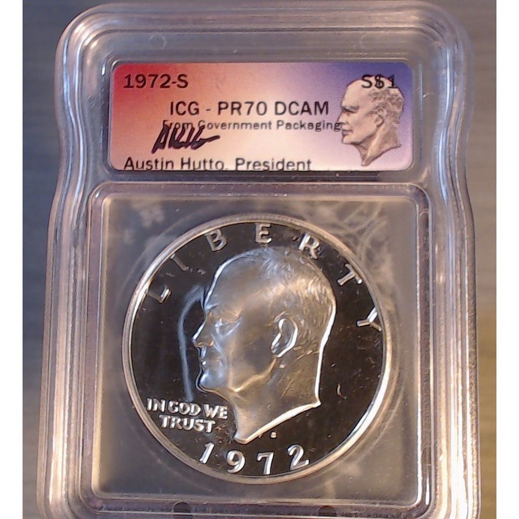 1972-S ~ Eisenhower S$1 ~ ICG PR70DCAM