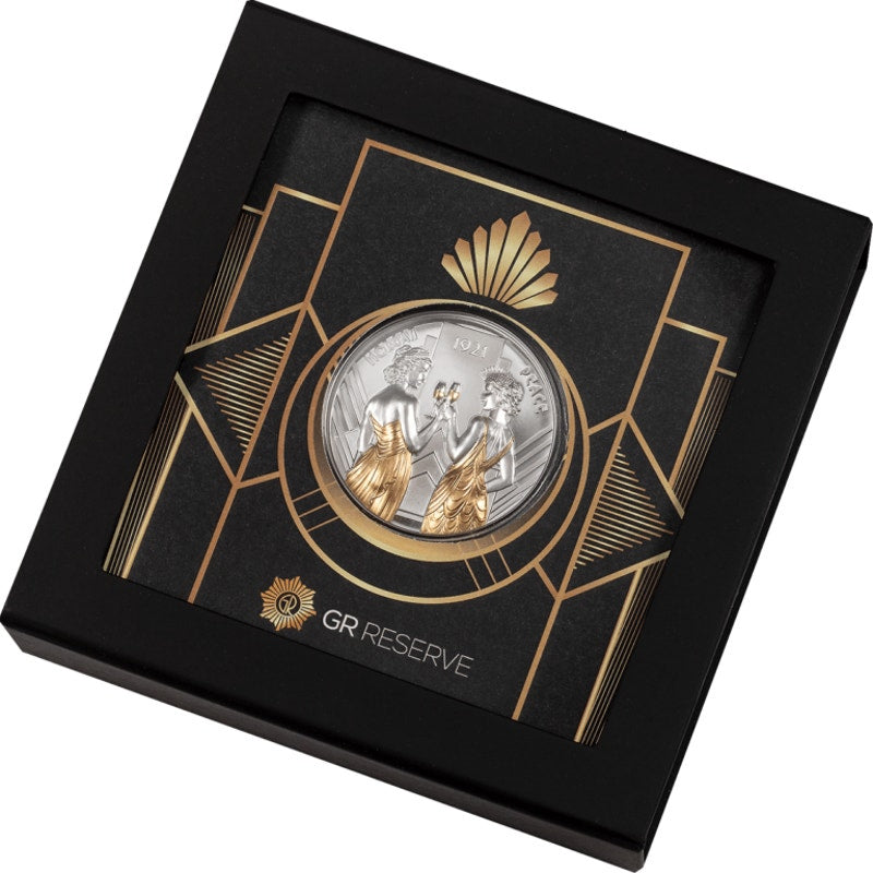 2021 Cook Islands Morgan and Peace 1 oz Silver Gilded Proof Coin ~ Limited Mint