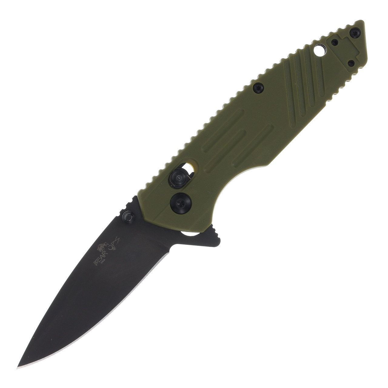 Qty 2 - Bear & Son Rancor IX OD Green/Dessert Sand 2.75in Black D2 950-OD7/DS7-B