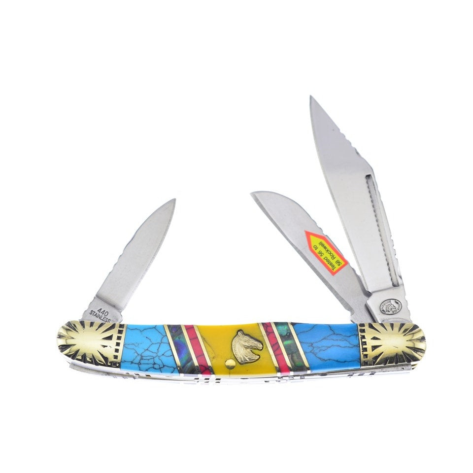 Silverhorse Stoneworks ~ Silverhorse Ranch 4" Wrangler Pocket Knife