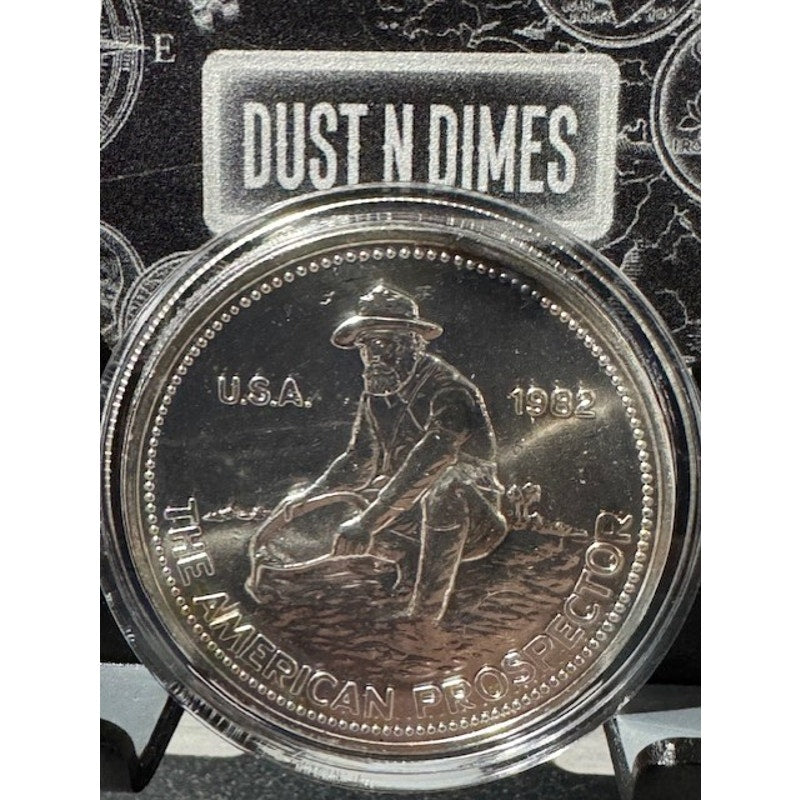 1982 ~1oz .999 Fine Silver ~ Engelhard Prospector
