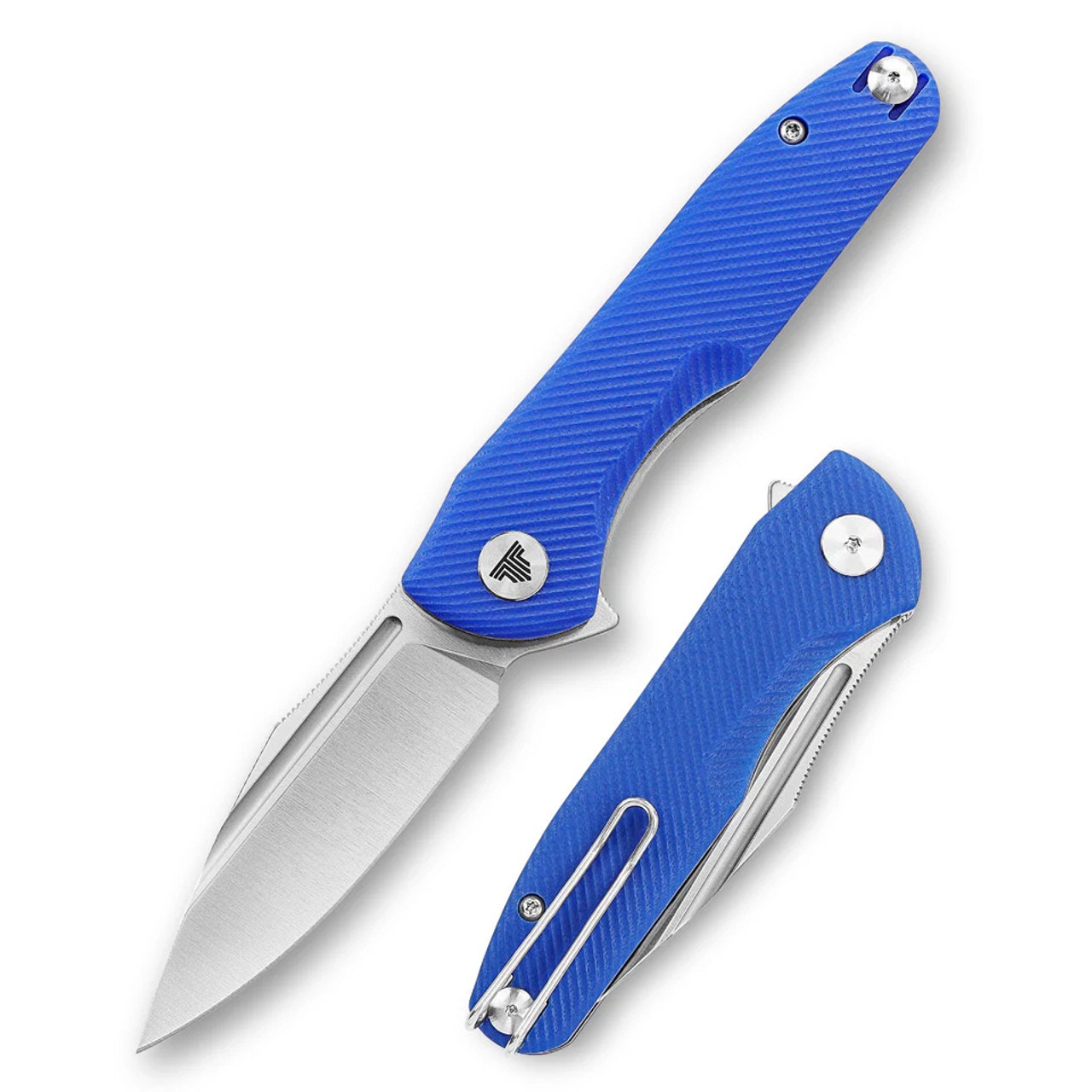 Trivisa ~ Antliae-03L Liner Lock Knife ~ 3.26" 14C28N Steel ~ Blue G10 Handle