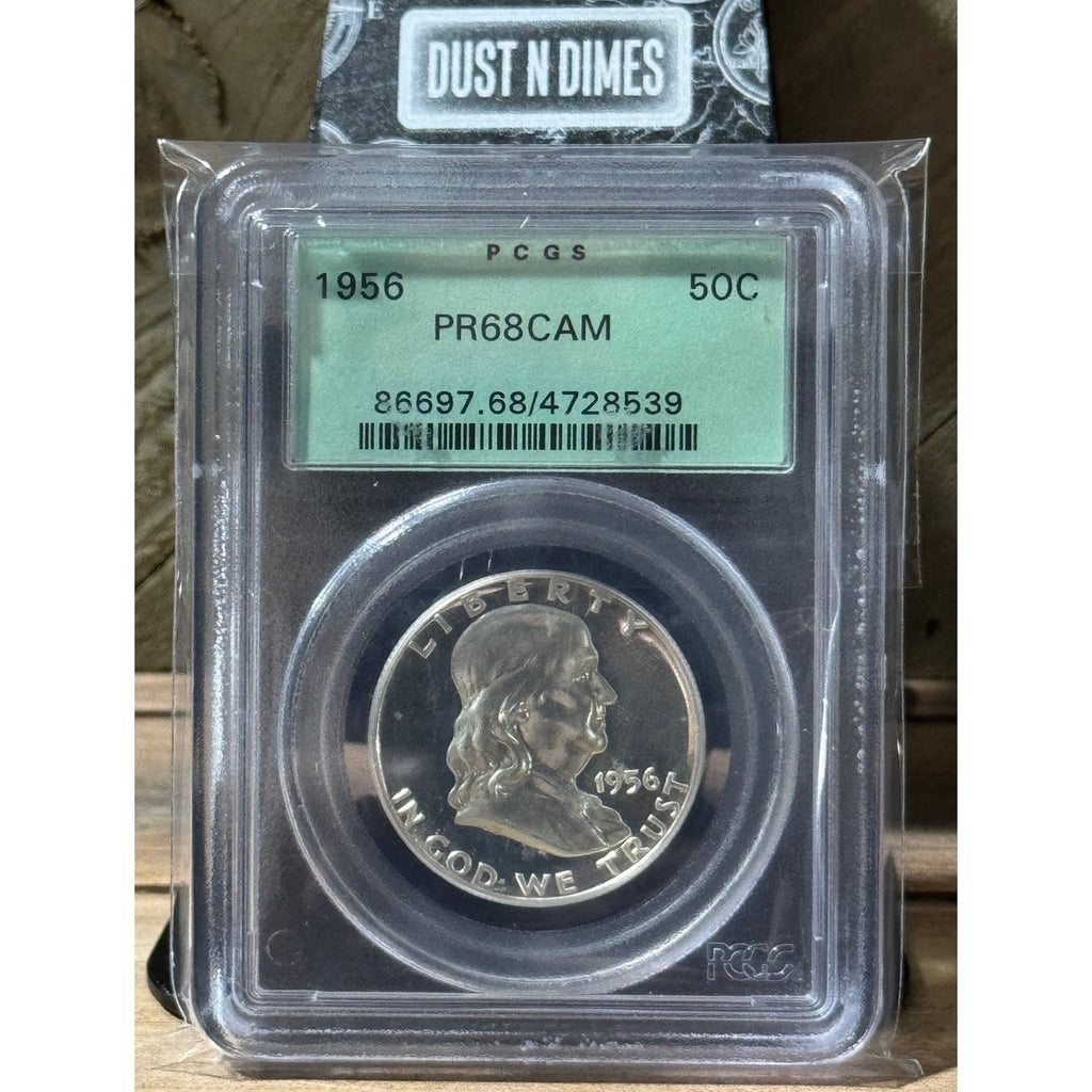 1956 Silver Franklin Half ~ Type 2 ~ PCGS PR68CAM