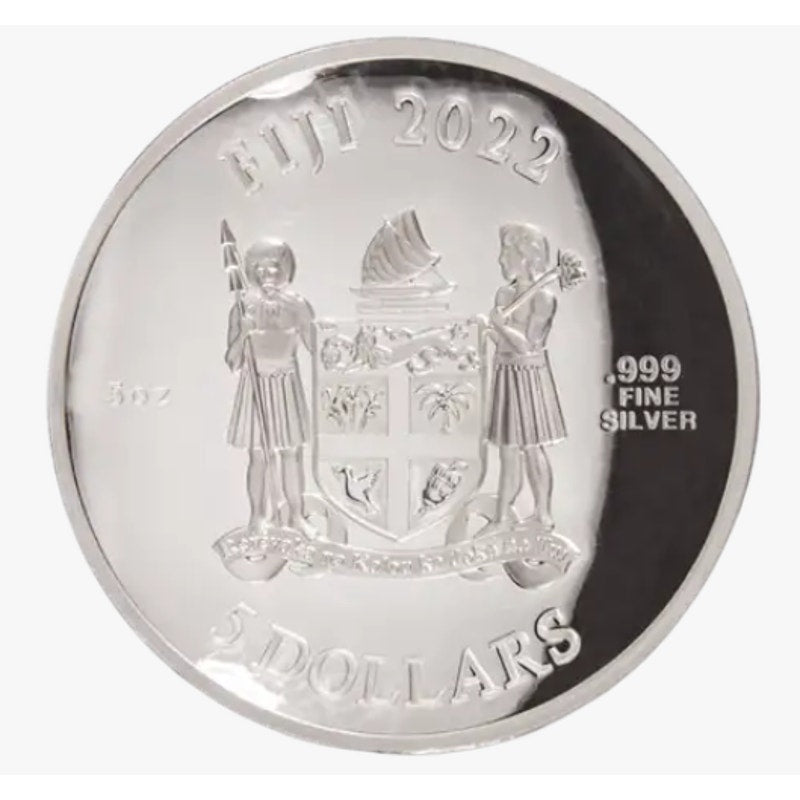 2022 ~ 5oz Silver ~ Convex $5 Welsh Red Dragon