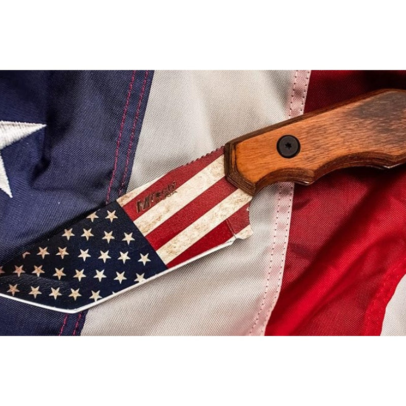MTECH USA Fixed Blade Knife, Brown, 4.25 in
