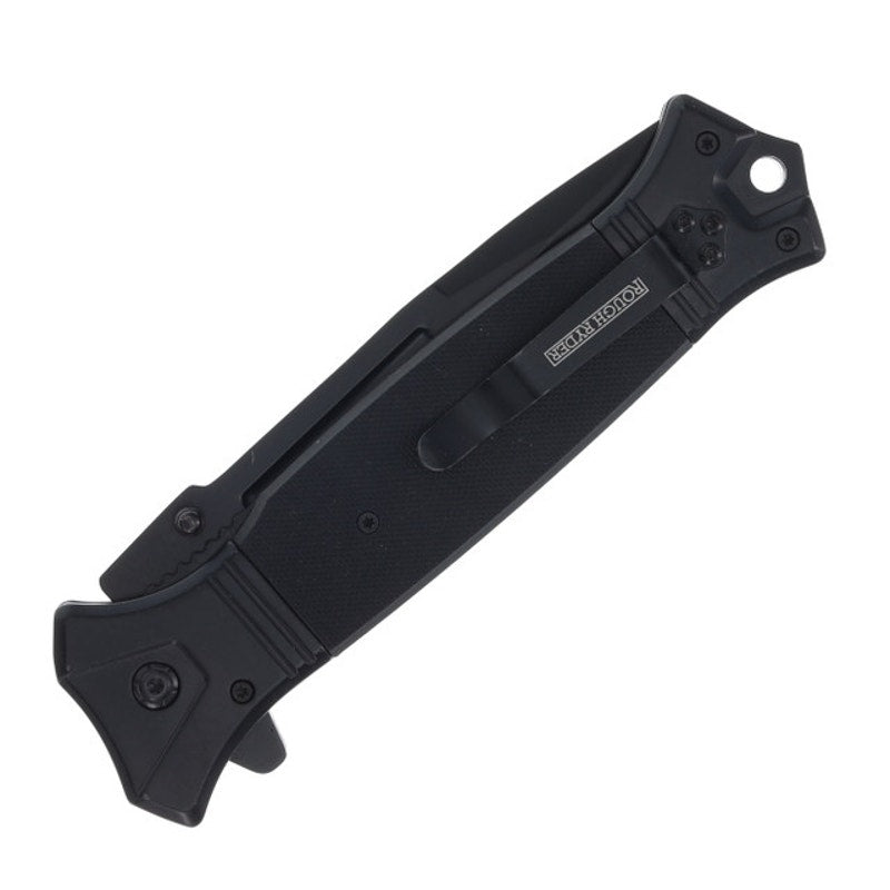 Rough Ryder ~ Tactical Black G-10 Spring Assisted KNIFE ~ 6in Closed ~ RR2644