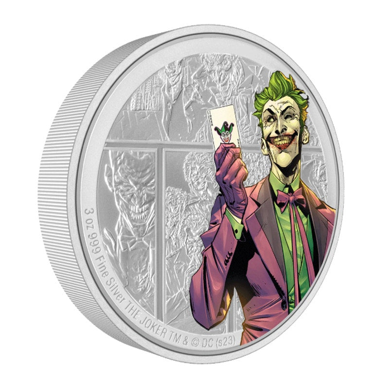 Marvel ~ The JOKER™ ~ DC Villains ~ 3 Oz Silver Coin 10$ Niue 2023 ~ Limited