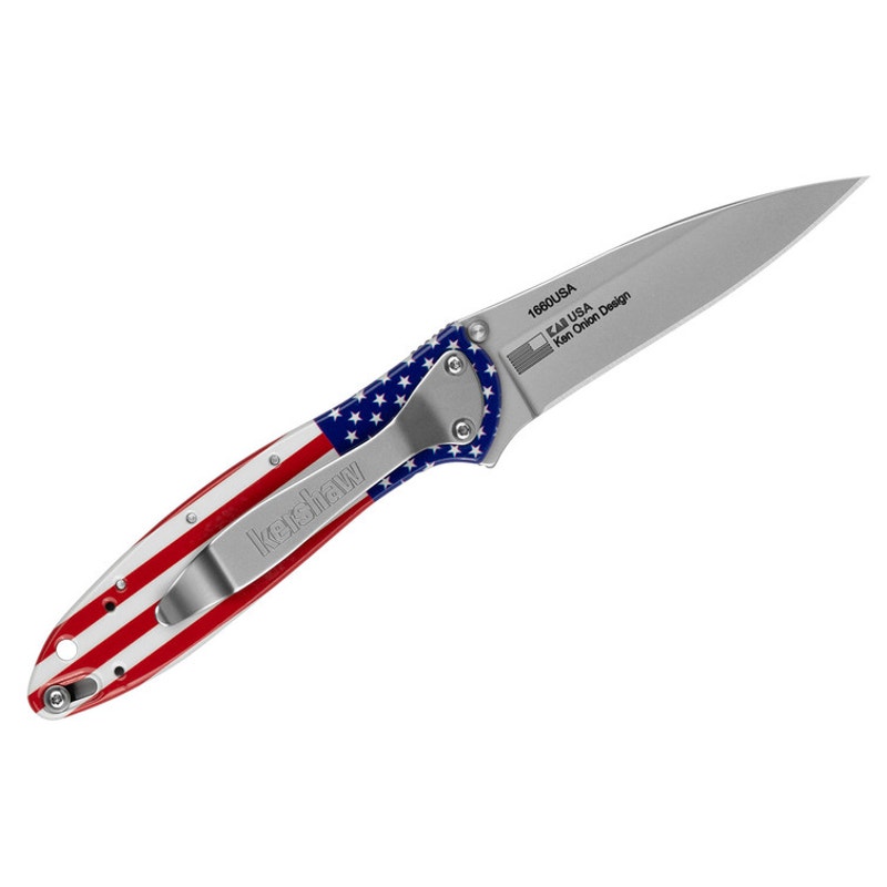 Kershaw ~ Leek ~ USA Flag ~ 1660USA