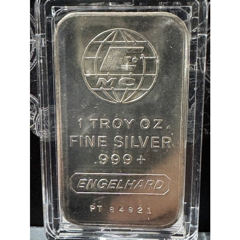 1 Troy oz .9994 Fine Silver Engelhard Bar