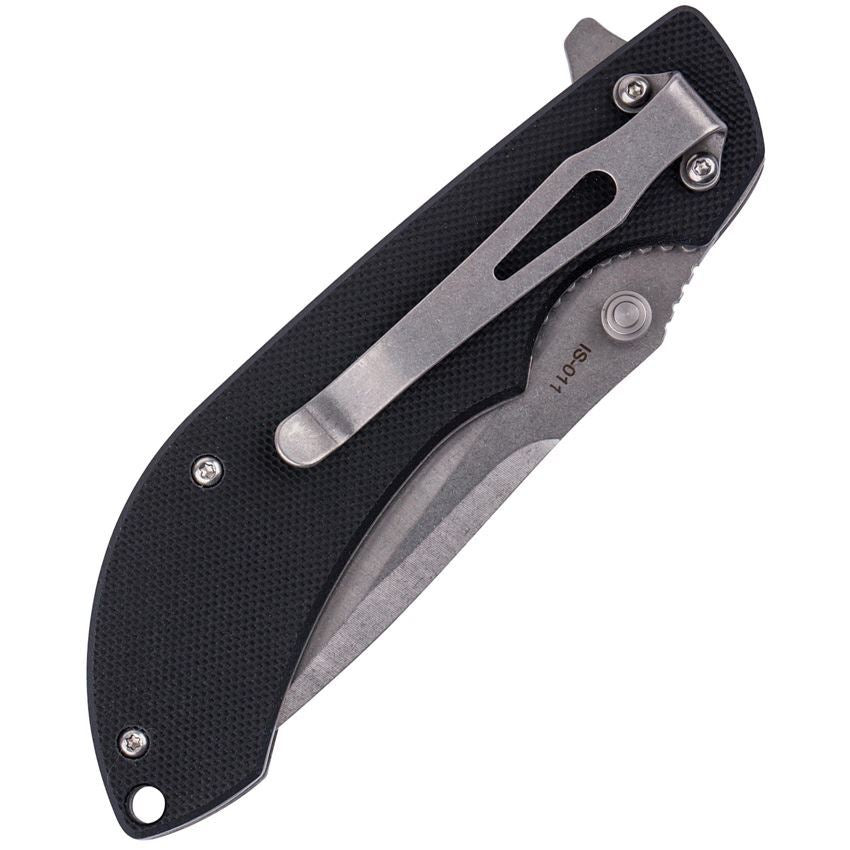 SKIF Knives ~ Spyke Linerlock Black G10 ~ Folding 8Cr13MoV Pocket Knife ~ IS011B