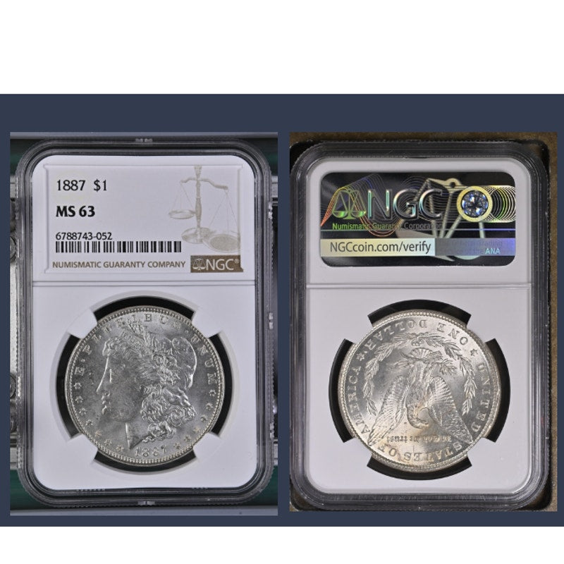 1887 Morgan S$1 ~ NGC MS63