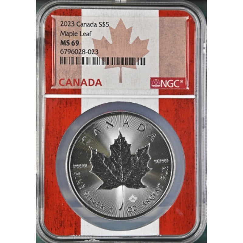 2023 Canada Maple Leaf S$5 NGC MS 69