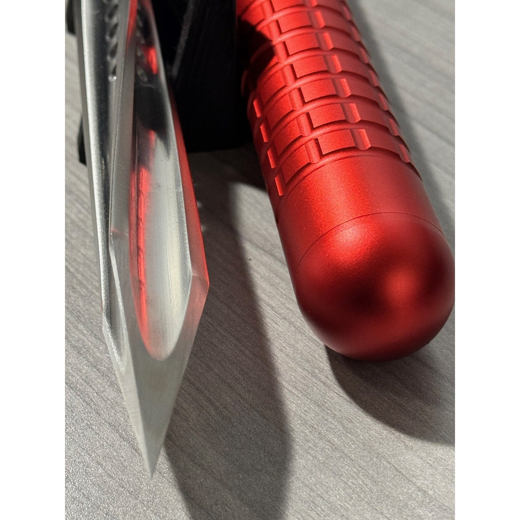 Wartech ~ 14 in. Milled Aluminum ~ Red Cyclone Dagger ~ HWT24RD