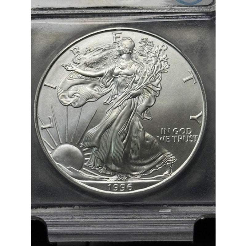 1996 ~ $1 Silver Eagle ~ ICG MS70