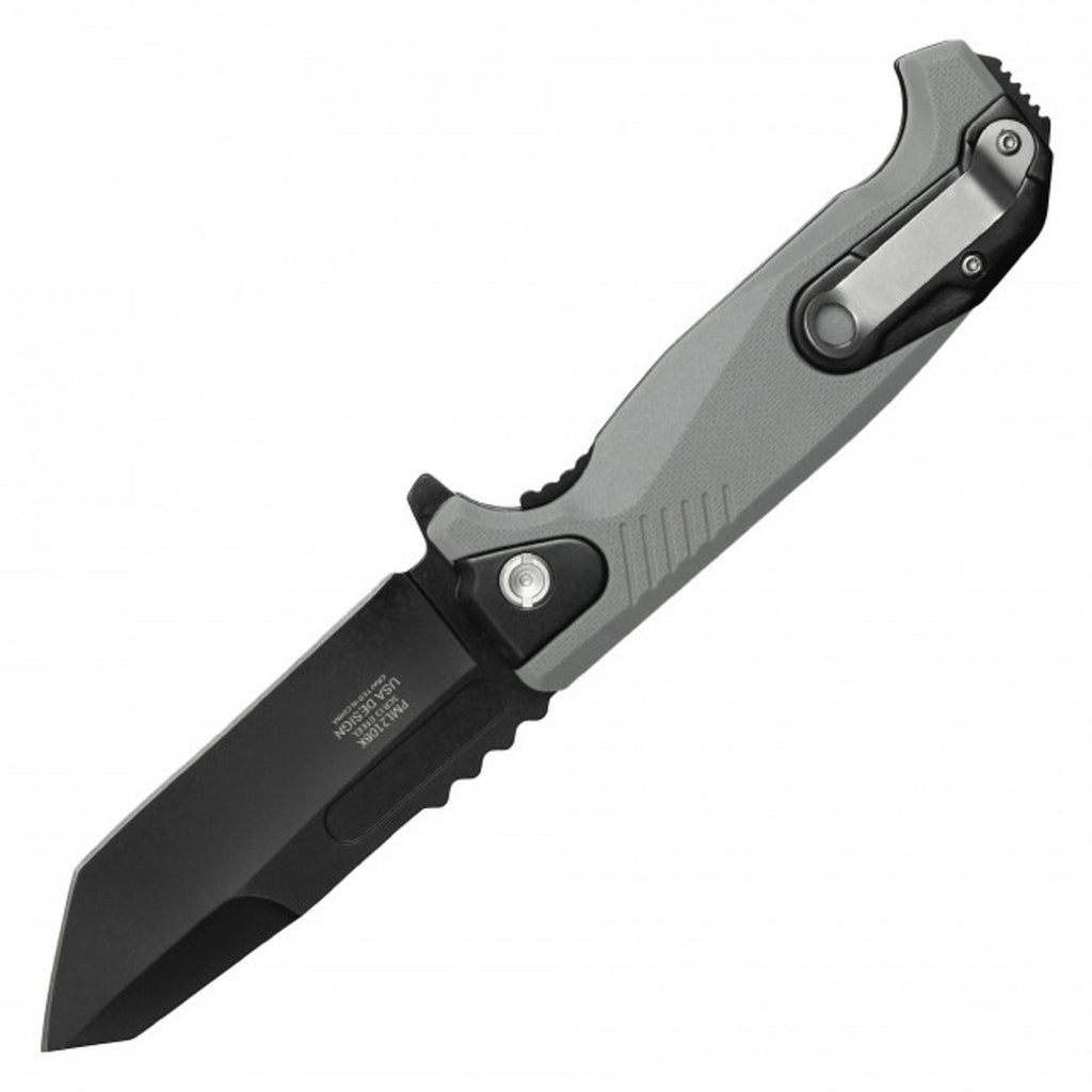 MILSPEC ~ 8" Tactical Pocket Knife ~ GrayBlack ~ PML210BK
