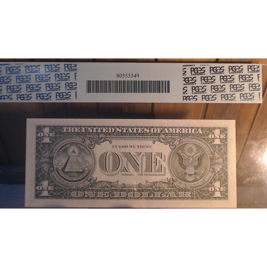 1977 $1 Error ~ Full Back to Face Offset ~ PCGS Choice New 63PPQ