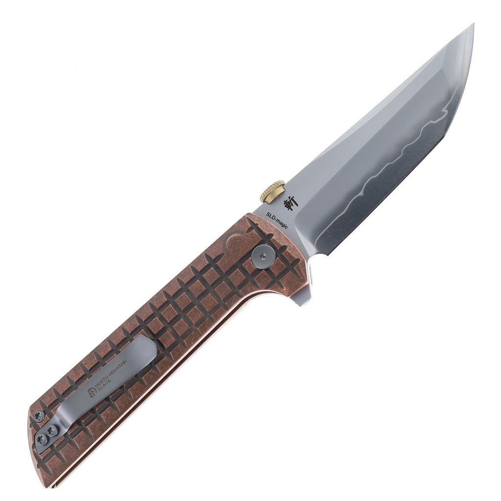North Mountain Blade ~ Chop2 Folding Knife Copper Handle SLD-Magic ~ 2406-CU-G