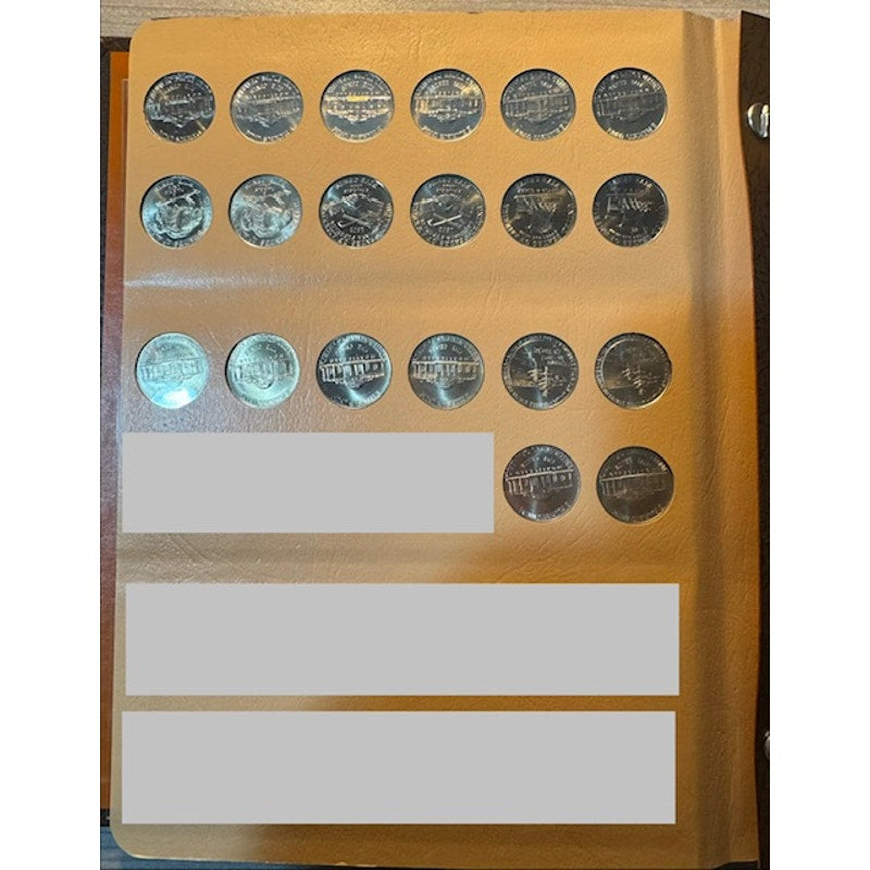 Jefferson Nickels Album (1938-2016) - 85% Complete - 149/175 Nickels in set