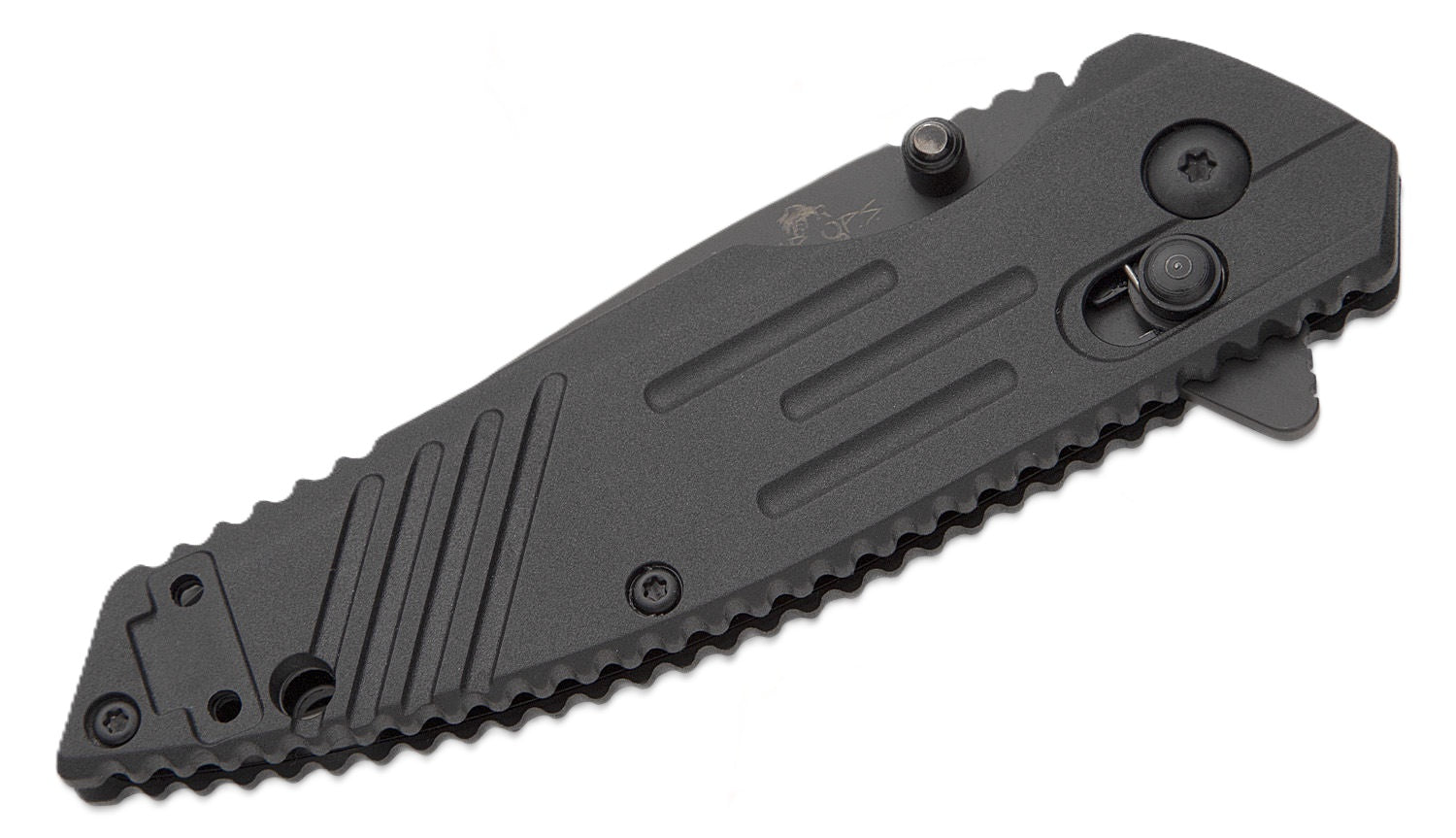 Bear & Son Bear OPS Rancor IX Slide Lock Flipper Knife 2.83" D2 Black Serrated