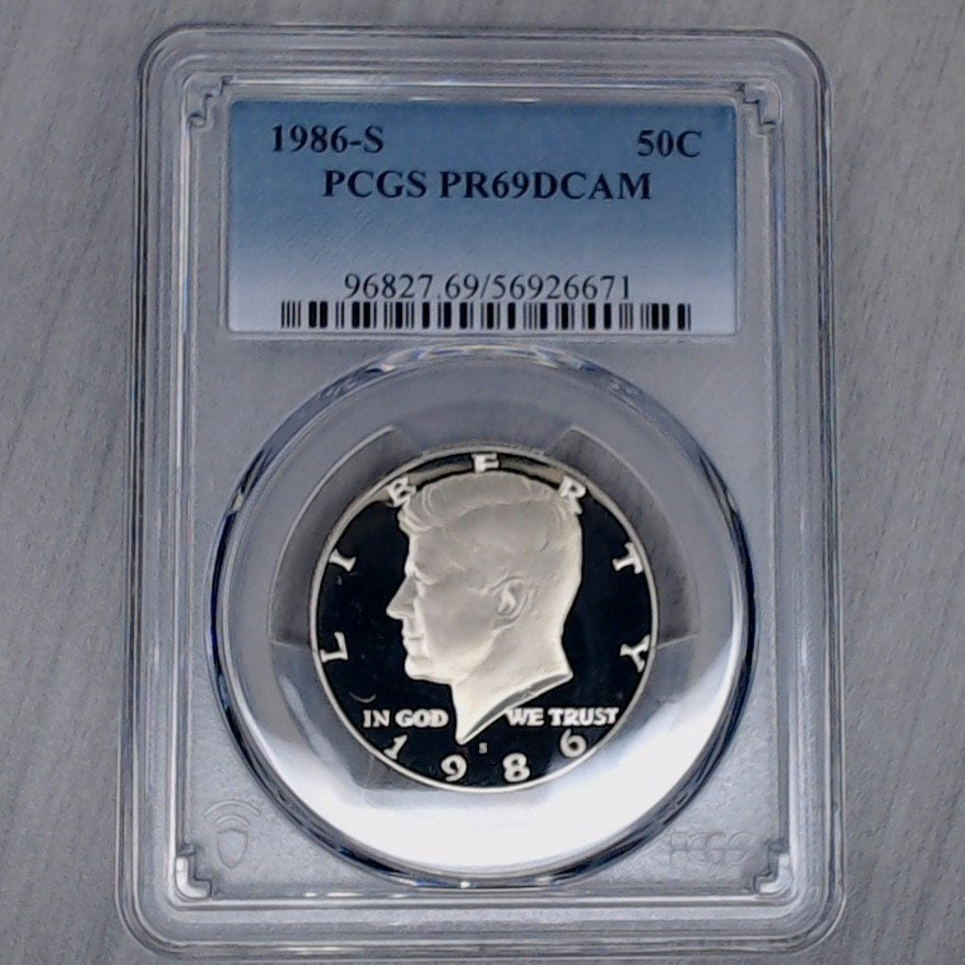 1986-S ~ 50c ~ Kennedy Half ~ PCGS PR69DCAM