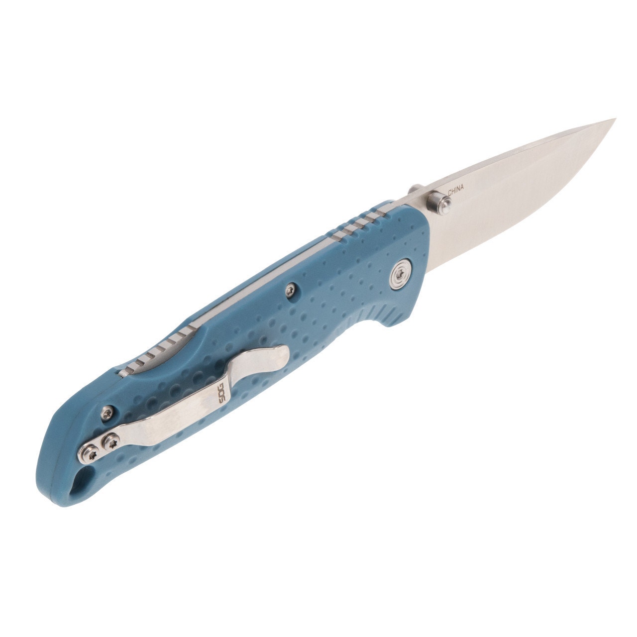 SOG ~ ADVENTURER LB - NORDIC BLUE + SATIN Lock Back CRYO 5CR15MOV